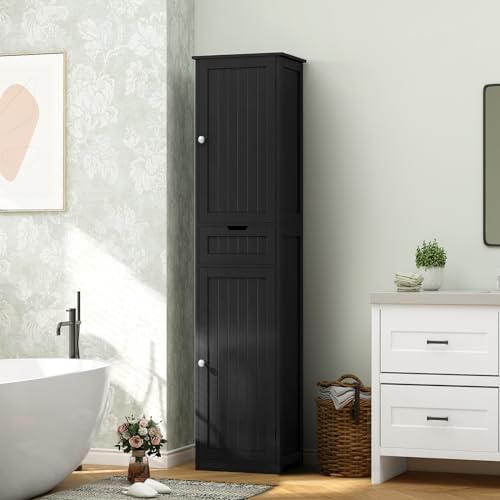 Iwell 66.9" H Bathroom Storage Cabinet, Tall Bathroom Cabinet