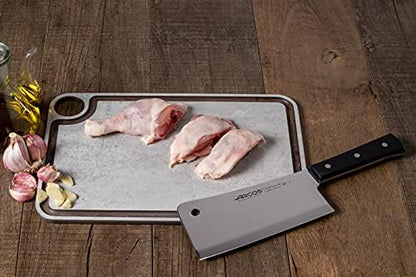 Arcos Cleaver Knife 7 Inch Nitrum Stainless Steel and 180 mm blade. Professional Knife for Boning. 545 gr. Ergonomic Polyoxymethylene POM Handle. Series Universal. Color Black