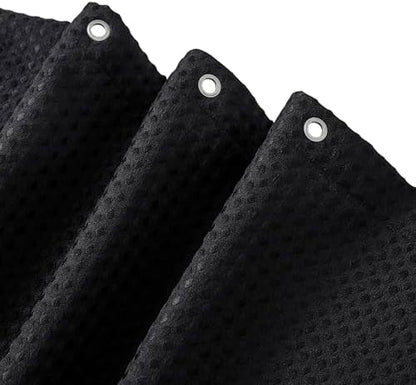 Madison Park Arbor Waffle Extra Wide Shower Curtain, 108 x 72, Black Solid