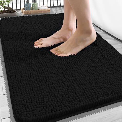 OLANLY Bathroom Rugs 34x21, Extra Soft Absorbent Chenille Bath Rugs