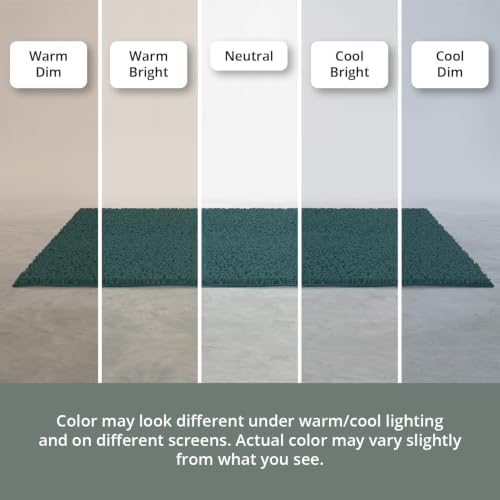 MAYSHINE Small Plush Shaggy Chenille Bath Mat, 23"x14", Extra Soft, Super Absorbent, Non-Slip Bathroom Rug, Fluffy Microfiber, Area Rug for Bathroom Floor, Kitchen, Living Room, Teal