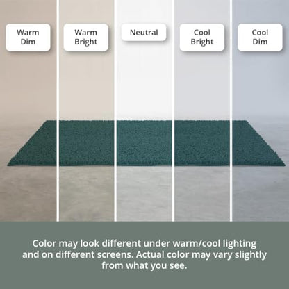 MAYSHINE Extra-Large Plush Shaggy Chenille Bath Mat, 59"x31" Extra Soft, Super Absorbent, Non-Slip Bathroom Rug, Fluffy Microfiber, Area Rug Sets for Bathroom Floor, Kitchen, Living Room, Teal