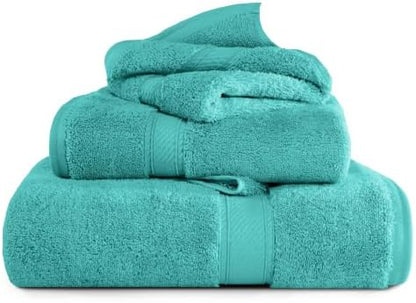 SUPERIOR Egyptian Cotton Ultra Plush & Absorbent, 3 Piece Set, Turquoise