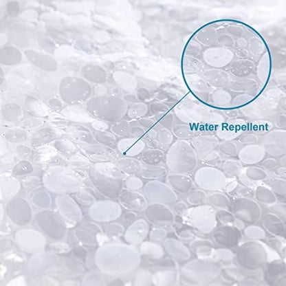 NTBAY EVA Shower Curtain Liner, 72 x 72, 6 Gauge, Semi Clear Pebbles