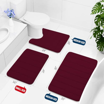 Buganda Memory Foam Bath Mat 34 x 20, Ultra Soft Absorbent Bathroom Rugs