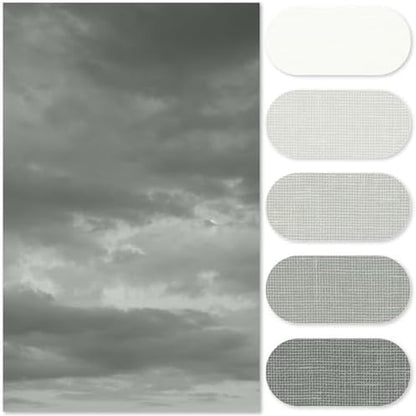 jinchan Ombre Cloudy Grey Shower Curtain for Bathroom 70x72 Inch 12 Hooks