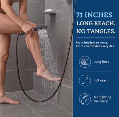 G-Promise All Metal 10" Rain Shower Head with Handheld for Bathroom Upgrade