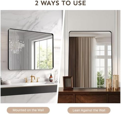 40"x30" Bathroom Vanity Mirror for Wall Aluminum Framed Farmhouse Rectangle