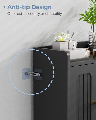 BEWISHOME Small Floor Cabinet,Toilet Paper Storage,Bathroom Storage Cabinet