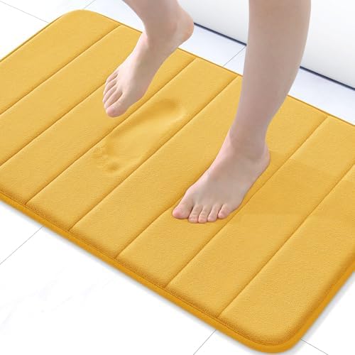 Buganda Memory Foam Bath Mat 24 x 16, Ultra Soft Absorbent Bathroom Rugs