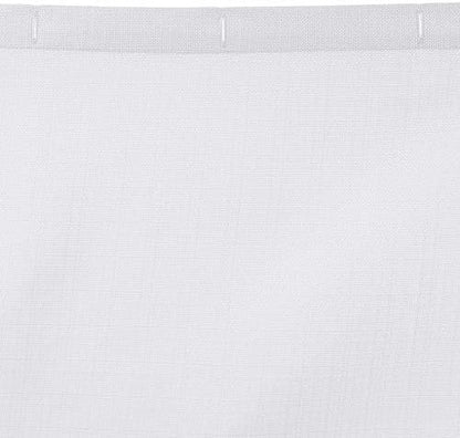Amazon Basics Linen Style Bathroom Shower Curtain, 100% Polyester, 72" x 72", Bright White (Pack of 8)