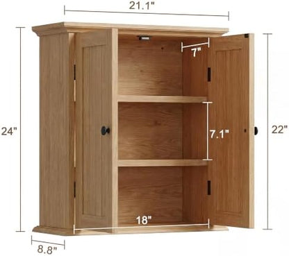 ChooChoo Bathroom Wall Cabinet with 2 Doors, Over The Toilet