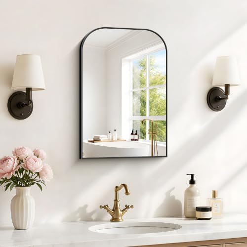 YIROMAN Bathroom Mirrors for Over Sink,16"x24" Black Bathroom Vanity Mirror