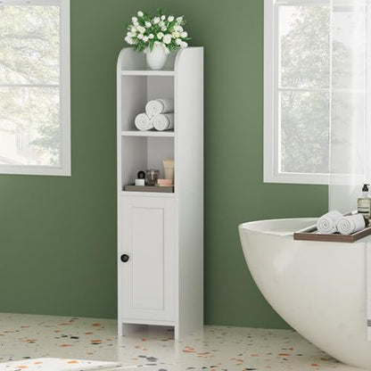 Homhedy Small Bathroom Storage Cabinet, Narrow Toilet Paper Cabinet