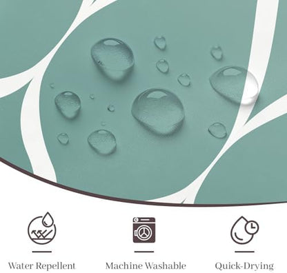 Gelbchu Geometric Shower Curtain for Bathroom, Ombre Teal, 72x72 Inch