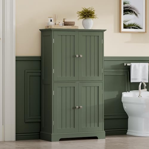 ChooChoo Bathroom Floor Cabinet with Adjustable Shelves