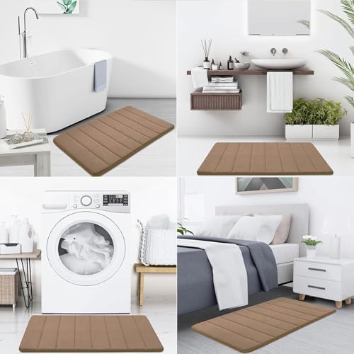 Buganda Memory Foam Bath Mat 34 x 20, Ultra Soft Absorbent Bathroom Rugs