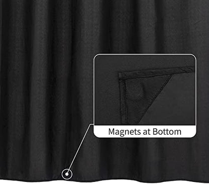 ALYVIA SPRING 54x78 Stall Waterproof Fabric Shower Curtain or Liner Black
