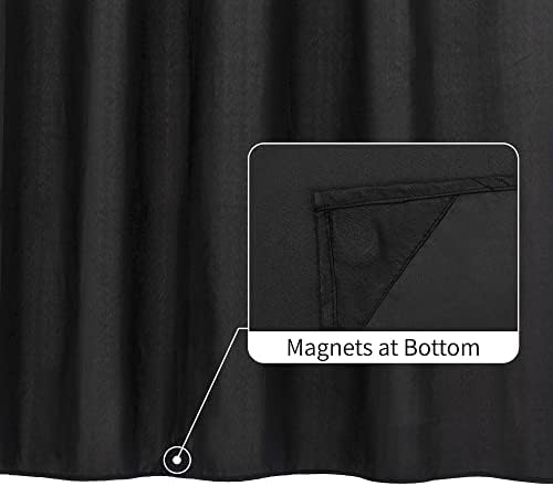 ALYVIA SPRING Stall Waterproof Fabric Shower Curtain or Liner Black, 36x72