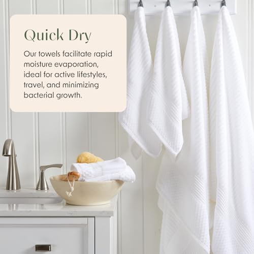 Springtree Home Oversized Bath Towel Set | 2-Pack | 100% Cotton | White