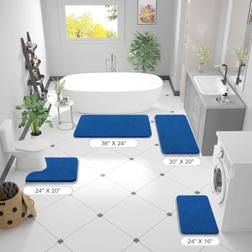 OLANLY Bathroom Rugs 36x24, Extra Soft Absorbent Chenille Bath Rugs