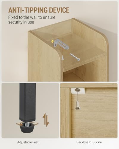 Hzuaneri Bathroom Storage Cabinet, Small Corner Floor Cabinet