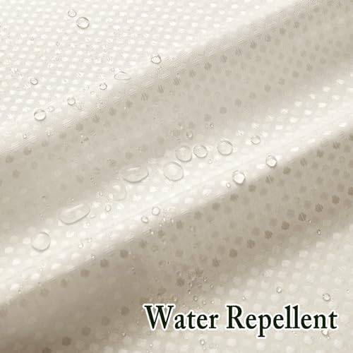 Gibelle No Hook Cloth Ivory Shower Curtain with Liner, 72x80
