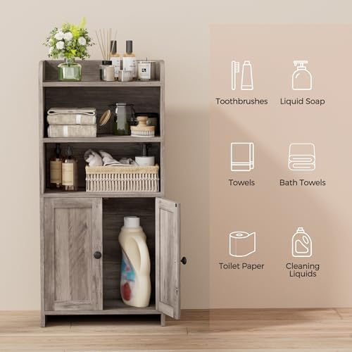 Homhedy Small Bathroom Storage Cabinet, Toilet Paper Storage Cabinet