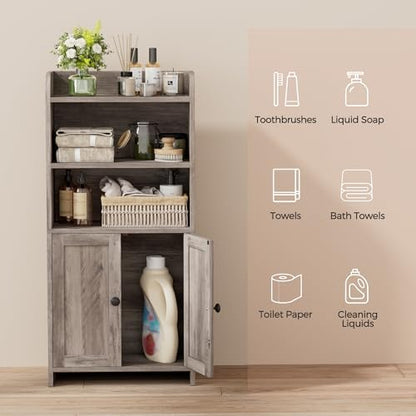 Homhedy Small Bathroom Storage Cabinet, Toilet Paper Storage Cabinet