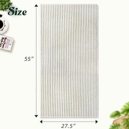 Jacquotha Green Striped Bath Towels Set of 2