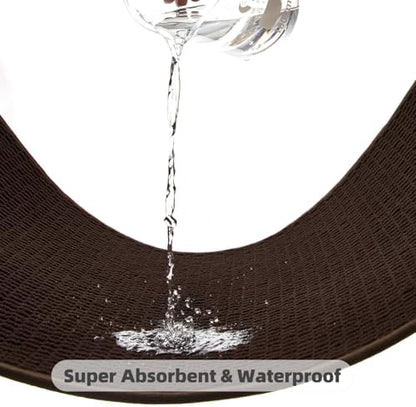 TYUU Bathroom Rugs Non Slip Washable, Super Absorbent Thin Bath Mat Quick Dry Low Pile Bathroom Rug, Brown 20"x48"