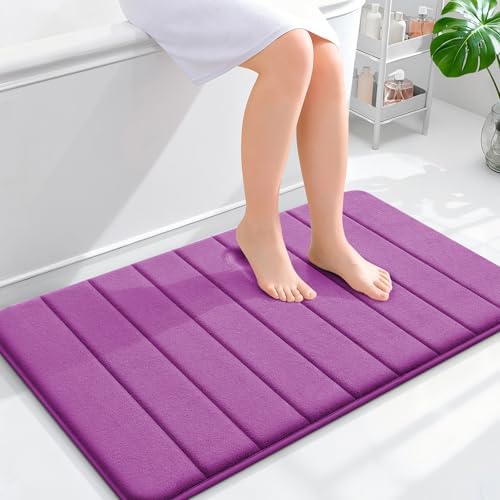 OLANLY Memory Foam Bath Mat 35x24, Super Soft and Absorbent Bathroom Rugs