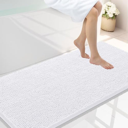 Smiry Bathroom Rugs 44X24, Luxury Chenille Extra Soft Absorbent Bath Mat