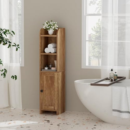 Homhedy Small Bathroom Storage Cabinet, Narrow Toilet Paper Cabinet