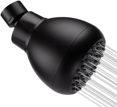 AISOSO Fixed Shower Head High Pressure 3 Inch Showerhead Matte Black
