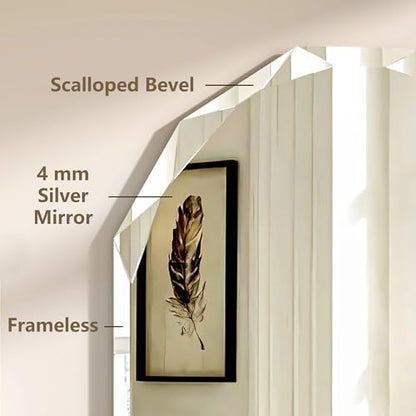 24x36 Inch Bathroom Mirrors for Over Sink, Round Frameless Mirrors for Wall