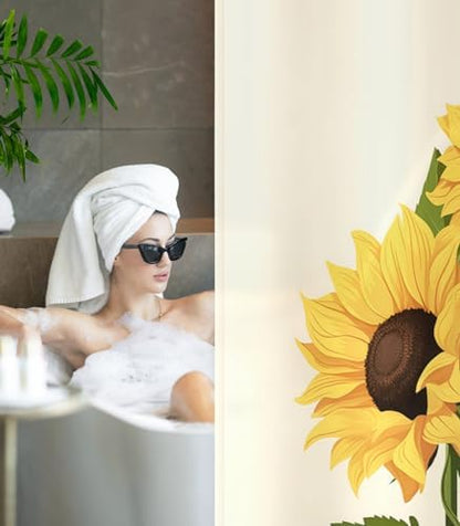 Bathroom Shower Curtain Cute Cortinas para Baño 72 x 72, Sunflower