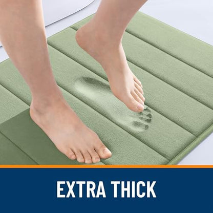 OLANLY Memory Foam Bath Mat 24x16, Super Soft and Absorbent Bathroom Rugs