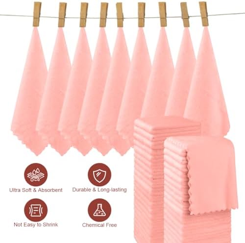 Orighty Washcloths 48 Pack, Ultra Soft Face Towels 12 x 12 inch