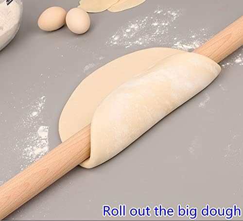 Long Rolling Pin， Baking Dough Roller for Pizza, Pie, Pasta, Bread, Pastry,Noodles(27.16×1.38inch/69×3.5cm)