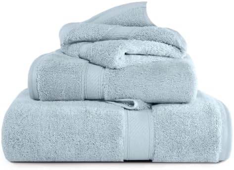 SUPERIOR Egyptian Cotton Ultra Plush & Absorbent, 3 Piece Set, Light Blue