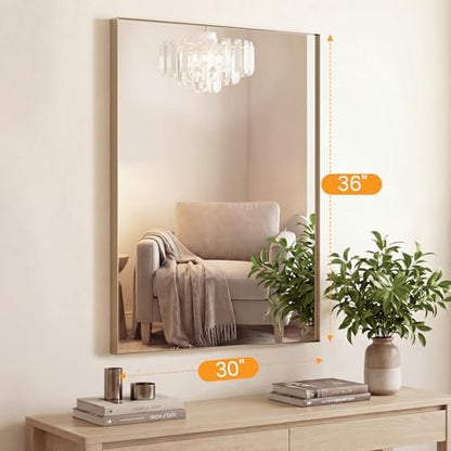 Sweetcrispy Bathroom Mirrors for Over Sink, 30" x 36" Rectangle Wall Mirror