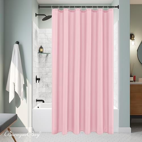 Fabric Shower Curtain Liner 72x72 Inch-Pink Standard Size Shower Liners