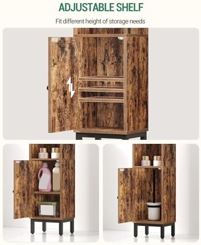 Hzuaneri Bathroom Storage Cabinet, Small Corner Floor Cabinet