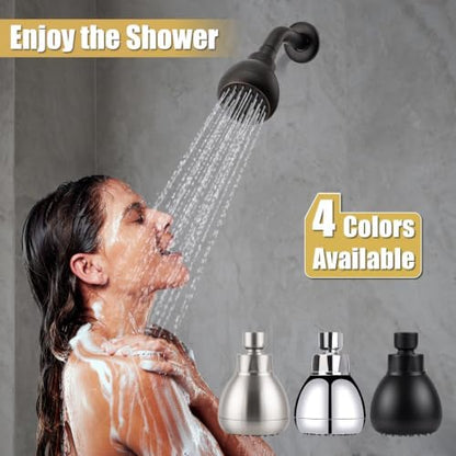 AISOSO Fixed Shower Head High Pressure 2PCS 3" Showerhead Oil Rubbed Bronze