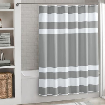 Madison Park Spa Waffle Weave Long Shower Curtain, 72 x 78, Grey
