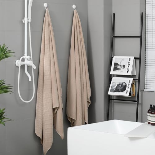 YTYC 39x78 Bath Sheets,Towels for Bathroom,Beige,2-Pieces