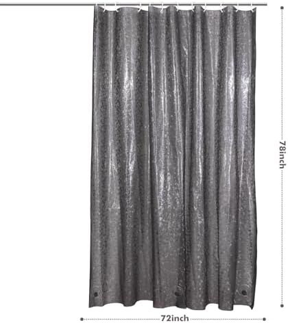 Bostofy Waterproof Shower Curtain Liner EVA 8G - Rust-Proof Hooks, Heavy-Duty Magnets - Enhance Your Bathroom with Durability and Elegance, 72L x 78H Inches