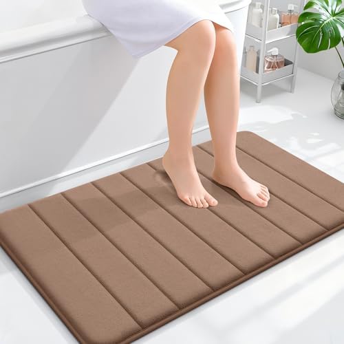 OLANLY Memory Foam Bath Mat 35x24, Super Soft and Absorbent Bathroom Rugs
