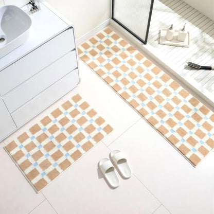 GIB Bathroom Rugs 24"x16", Extra Soft Absorbent Bath Mat for Bathroom Floor